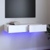 Nappali bútorok, vidaXL fehér TV-szekrény LED-lámpákkal 90 x 35 x 15,5 cm