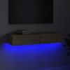 Nappali bútorok, vidaXL sonoma tölgy színű TV-szekrény LED-lámpákkal 90 x 35 x 15,5 cm