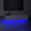 Nappali bútorok, vidaXL magasfényű fehér TV-szekrény LED lámpákkal 90 x 35 x 15,5 cm