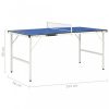 Ping-pong asztalok, vidaXL kék pingpongasztal hálóval 152 x 76 x 66 cm